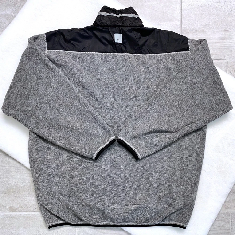NAUTICA COMPETITION Gray and Black Half - Zip Top